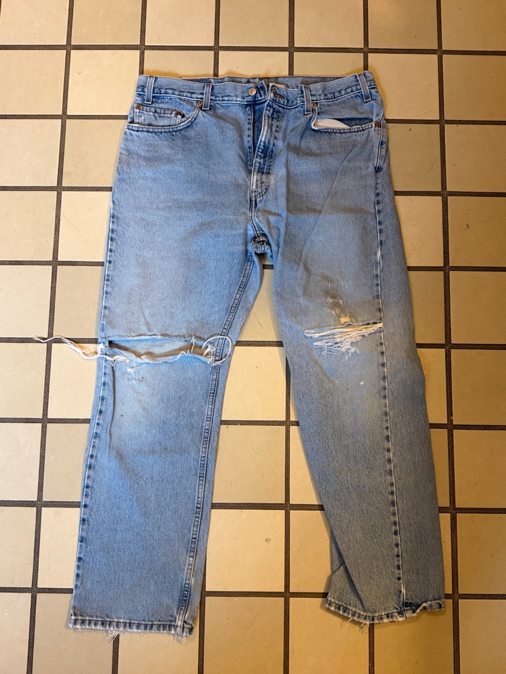 Levi's Light Blue Ripped Skinny Jeans